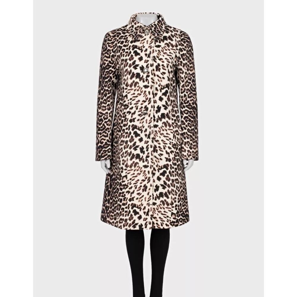 NWOT Prada Brown Animal Print Wool Coat - IT42 / M